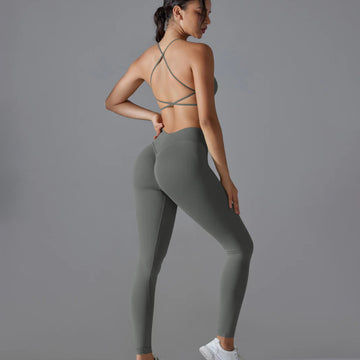 Seamless knitted suit waist yoga wear running fitness wear