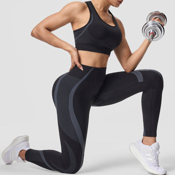 New Contrasting Sports Bra and Trousers Yoga Set S264/S265