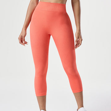 Seamless peach hip outdoor sports cropped pants S302