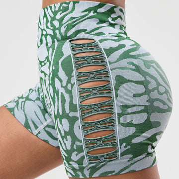 Seamless Hollow Sports Peach Buttocks Fitness Shorts S295