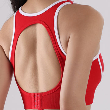 Seamless Color Contrast Without Steel Ring Hollow Back Sports Underwear S306