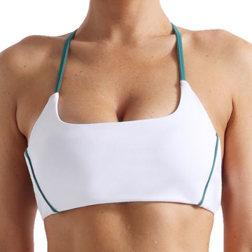 Naked Beauty Back Contrasting Sports Yoga Bra