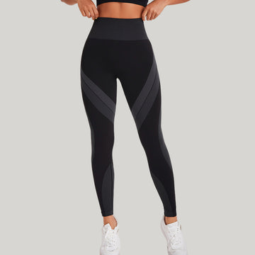Seamless Breathable High Waist Contrast Yoga Leggings S029