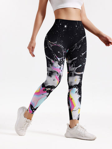 Seamless Digital Printed Yoga Pants S177
