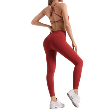 LULU Style Nude Yoga Suit Set