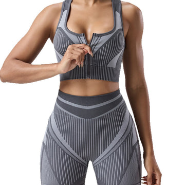 Seamless Striped Sports Yoga Suit Set  S700/S701