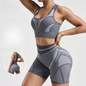 Seamless Striped Sports Yoga Suit Set  S700/S701