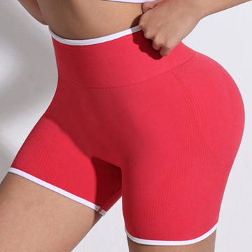 Seamless Color Contrast Outdoor Running Sports Three-point Pants S298K3